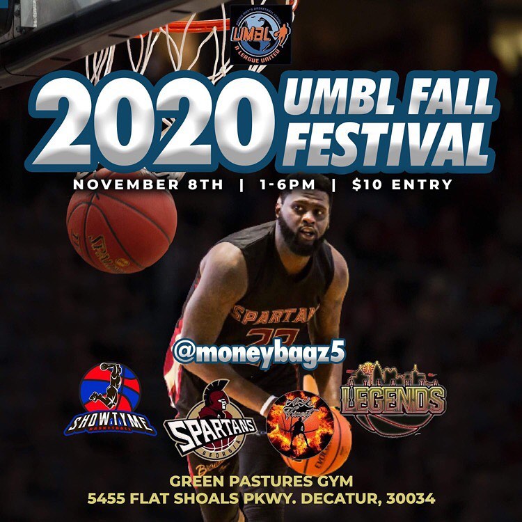 Umbl Fall Festival @moneybagz5 will hooping for the #GeorgiaSpartans!!! #Umblhoops is back!!! Georgiaspartans Tip-off at 2pm. Gre